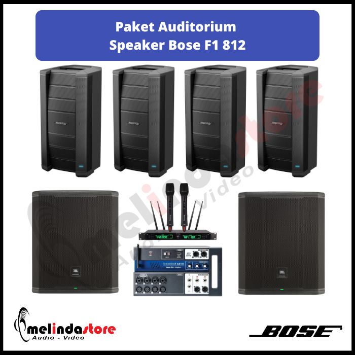Paket Auditorium Speaker Bose F1 812 4 Speaker dan Subwoofer JBL
